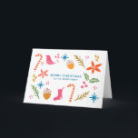 Festive Doodles Merry KerstWenskaart Feestdagen Kaart<br><div class="desc">Een feestkaartje met feestelijke doodles.</div>