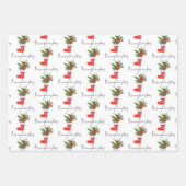 Festive-Drinken die een prettig kerstscript stoppe Inpakpapier Vel (Voorkant 3)