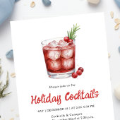 Festive Drinks Celebration, Winter Holiday Kaart