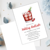 Festive Drinks Celebration, Winter Holiday Kaart