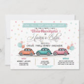 Festive Drive by Baby shower Parade Invitation Kaart (Voorkant)