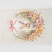Festive Easter Bunny Surrounded By Flowers Tissuepapier (Voorkant)
