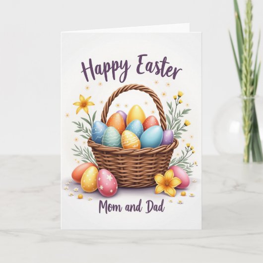 Festive Easter Wishes Card Kaart (Voorkant)