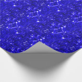 Festive Electric Blue Foil Cadeaupapier (Hoek)