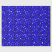 Festive Electric Blue Foil Cadeaupapier (Vlak)