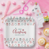 Festive Elegance Christmas Paper Plates Papieren Bordje (Feest)