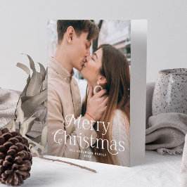 Festive Elegance Merry-kerstfoto Feestdagen Kaart