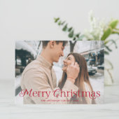 Festive Elegance Merry-kerstfoto Feestdagenkaart (Staand voorkant)