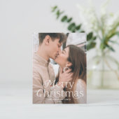 Festive Elegance Merry-kerstfoto Feestdagenkaart (Staand voorkant)
