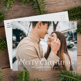 Festive Elegance Merry-kerstfoto Feestdagenkaart