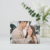 Festive Elegance Merry-kerstfoto Feestdagenkaart (Staand voorkant)