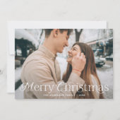 Festive Elegance Merry-kerstfoto Feestdagenkaart (Voorkant)