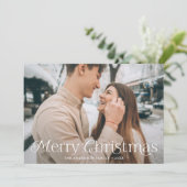 Festive Elegance Merry-kerstfoto Feestdagenkaart (Staand voorkant)