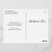 Festive Elegance Merry-kerstfoto Folie Feestdagen Briefkaart (Achterkant)