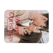 Festive Elegance Merry-kerstfoto Magneet (Horizontaal)