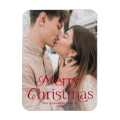 Festive Elegance Merry-kerstfoto Magneet (Verticaal)