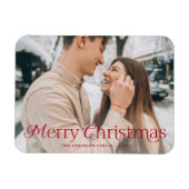 Festive Elegance Merry-kerstfoto Magneet (Horizontaal)