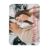 Festive Elegance Merry-kerstfoto Magneet (Verticaal)