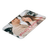 Festive Elegance Merry-kerstfoto Magneet (Linkerzijde)