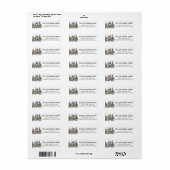 Festive Elegant Christmas Return Address Etiket (Full Sheet)
