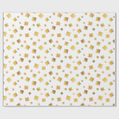 Festive Elegant Gold Confetti Gift Cadeaupapier (Vlak)