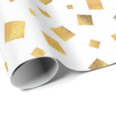 Festive Elegant Gold Confetti Gift Cadeaupapier (Rol Hoek)