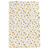 Festive Elegant Gold Confetti Gift Medium Cadeauzakje (Voorkant)