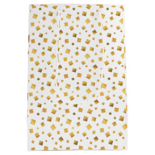 Festive Elegant Gold Confetti Gift Medium Cadeauzakje