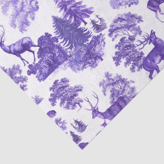 Festive Elegant  Periwinkle Blue Deer Bossen Tissuepapier (Detail)