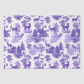 Festive Elegant  Periwinkle Blue Deer Bossen Tissuepapier (Voorkant)