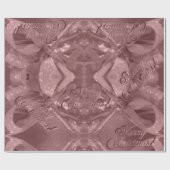 Festive Elegant Script Brown Red Copper Kerstmis Cadeaupapier (Vlak)