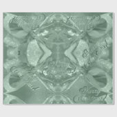 Festive Elegant Script Mint Green Merry kerst Cadeaupapier (Vlak)