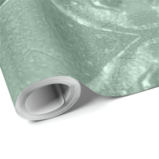 Festive Elegant Script Mint Green Merry kerst Cadeaupapier (Rol Hoek)