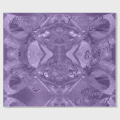 Festive Elegant Script Moderne Paarse Kerstmis Cadeaupapier (Vlak)