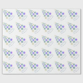 Festive Elegant Snowflake Holiday Cadeaupapier (Vlak)