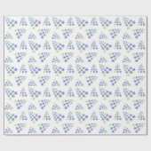 Festive Elegant Snowflake kerstboomschilfers Patro Cadeaupapier (Vlak)