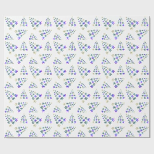 Festive Elegant Snowflake kerstboomschilfers Patro Cadeaupapier (Vlak)