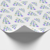 Festive Elegant Snowflake kerstboomschilfers Patro Cadeaupapier (Hoek)