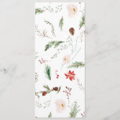 Festive Elegant Watercolor Christmas Dinner Menu (Achterkant)