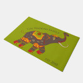 Festive Elephant Family Name Estab Deurmat (Schuin)