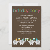 Festive Elephants kinderen Birthday Party Kaart (Voorkant)