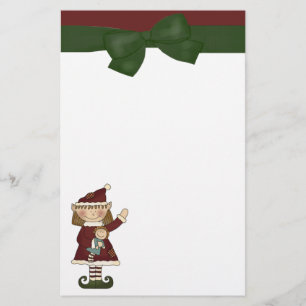 Festive Elf Holiday Stationery Briefpapier