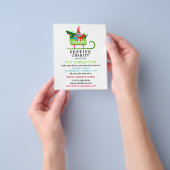 Festive Elf Sleigh, Festive Charity Auction Event Flyer (Hand)