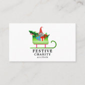 Festive Elf Sleigh, Festive Charity Auction Event Visitekaartje (Voorkant)