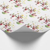 Festive Elves Kerstmis Cadeaupapier (Hoek)