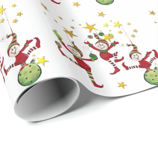 Festive Elves Kerstmis Cadeaupapier (Rol Hoek)