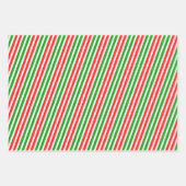 Festive- en feestkleuren voor kerstmis, gestreept inpakpapier vel (Voorkant 2)
