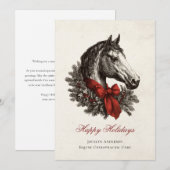 Festive Equestrian Business Corporate Christmas Feestdagenkaart (Voorkant / Achterkant)