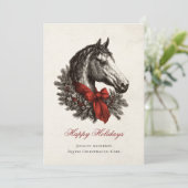 Festive Equestrian Business Corporate Christmas Feestdagenkaart (Staand voorkant)