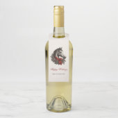 Festive Equestrian Merry Christmas Gift Flessenhanger (Op fles)